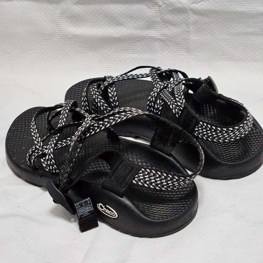 Chaco Women's Black and White Strappy Sandals - Picture 8 of 8